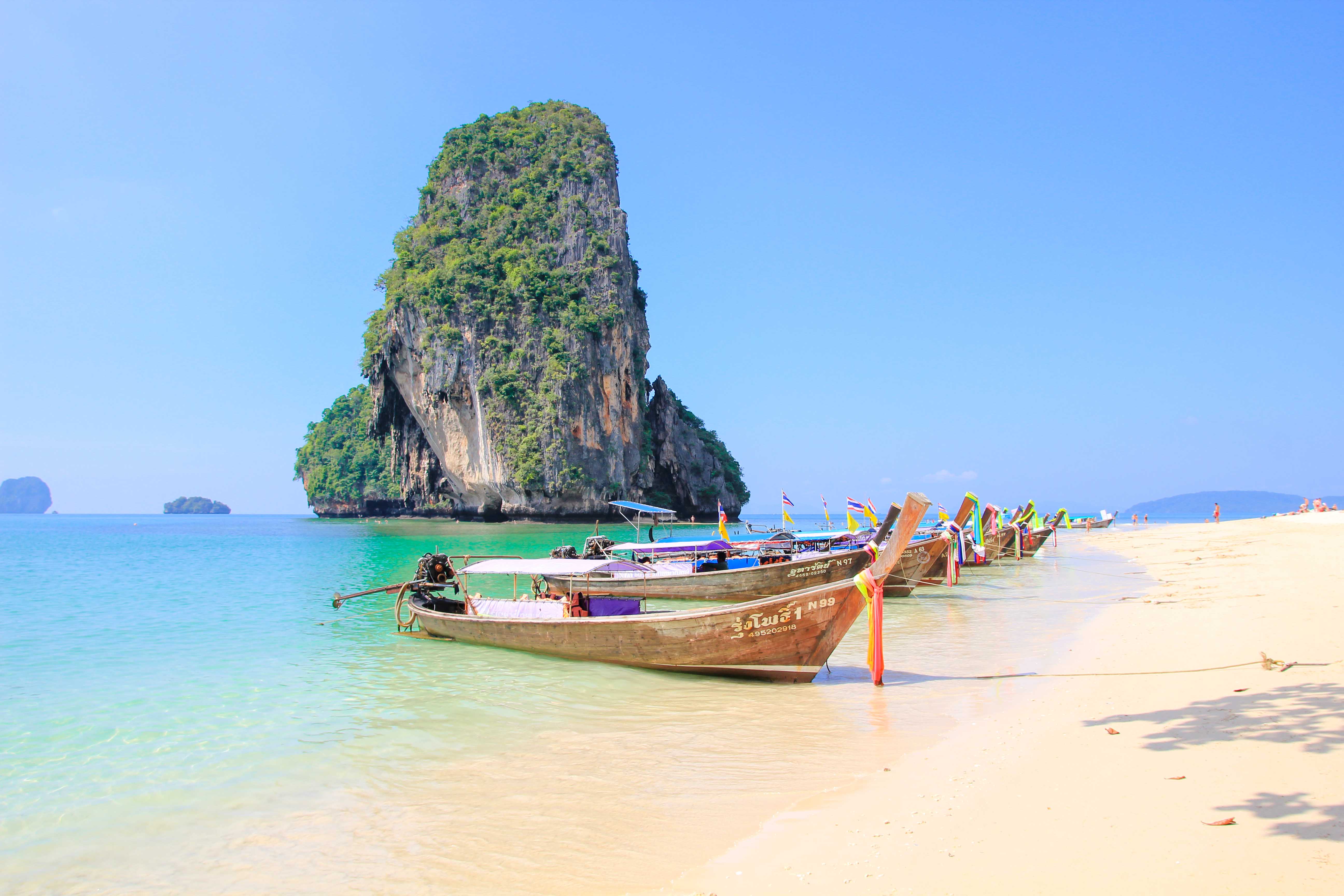 Railay beach, Railay beach in Krabi Thailand, Anek Suwannaphoom