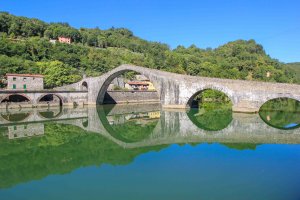 Ponte della Maddalena, Teufelsbrücke, Toskana, italien