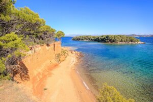 Sandstrand Podbrizi Vrgada, Insel Vrgada, Kroatien