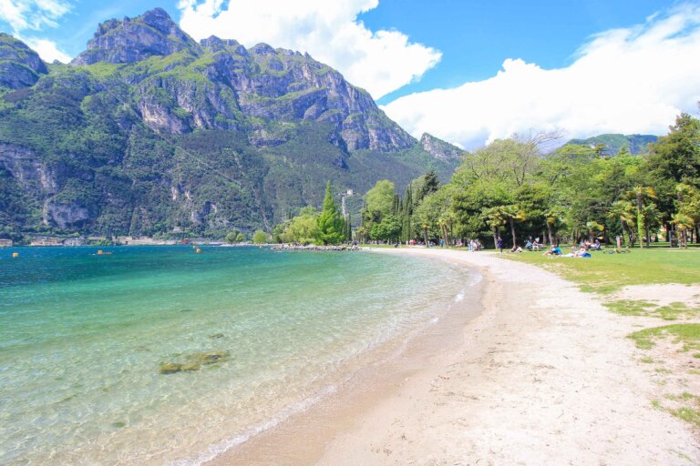 Strand Sabbioni, Riva del Garda, Gardasee, Italien